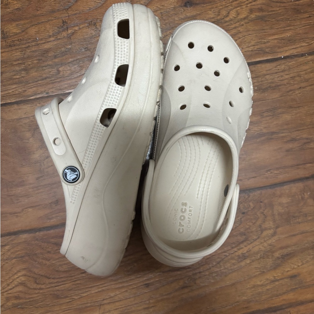 CROCS Kids Slip-On Slippers - Cream